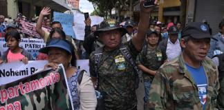 Quiénes son los veteranos y expatrulleros que protestan en Guatemala y cuáles son sus demandas Foto: La Hora/ Fabricio Alonzo