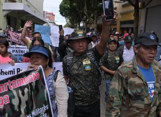 Quiénes son los veteranos y expatrulleros que protestan en Guatemala y cuáles son sus demandas Foto: La Hora/ Fabricio Alonzo