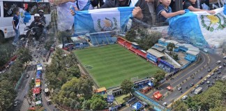 Cierres viales, parqueos, seguridad previo al partido Guatemala vs. Panamá. Arte La Hora: Alejandro Ramírez.