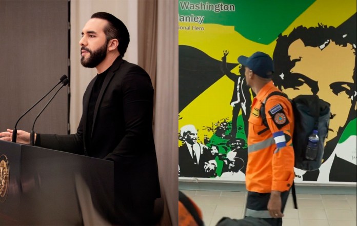 El gobierno de Nayib Bukele envió una misión humanitaria a Jamaica, tras el paso del huracán Melissa sobre la isla. Foto La Hora: Bukele