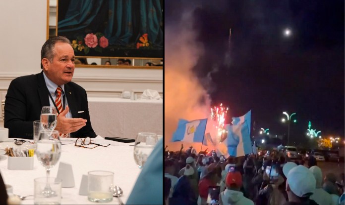 El ministro de Ambiente del Gobierno de Panamá se pronunció por la serenata que aficionados guatemaltecos llevaron a los canaleros. Foto La Hora: RRSS