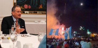 El ministro de Ambiente del Gobierno de Panamá se pronunció por la serenata que aficionados guatemaltecos llevaron a los canaleros. Foto La Hora: RRSS