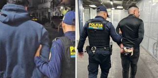 Presunto asaltante capturado con pistola de gas comprimido Foto: La Hora/ PNC