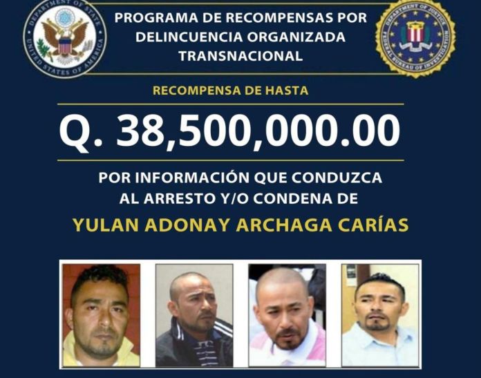 Yulan Adonay Archaga, es uno de los líderes de MS-13 y mas buscados por el FBI. Foto La Hora: US Embassy Guatemala