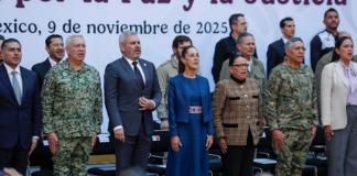 El Gobierno de México presentó el Planel cual, entre otras medidas, aumentará el número agentes de las Fuerzas de Seguridad en el estado hasta 10.500 agentes para combatir la inseguridad y la delincuencia. Foto: La Hora: EFE/ Isaac Esquivel