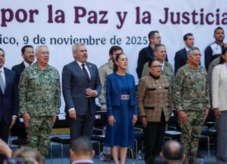 El Gobierno de México presentó el Planel cual, entre otras medidas, aumentará el número agentes de las Fuerzas de Seguridad en el estado hasta 10.500 agentes para combatir la inseguridad y la delincuencia. Foto: La Hora: EFE/ Isaac Esquivel