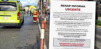 RENAP informa atención irregular por fallas eléctricas tras conato de incendio en su sede central Foto: Renap/ Bomberos Municipales