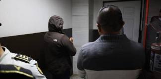 El Juzgado Sexto Penal inicio la audiencia de primera declaración en contra de dos implicados en la supuesta compra irregular de uniformes para la PNC. Foto La Hora: Daniel Ramírez