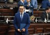 Partido Vamos se desmorona y diputados intentan recuperar trabajo legislativo El diputado Mynor De la Rosa anunció que abandona la bancada Vamos. Foto: La Hora / José Orozco
