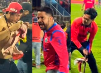 En la final de la Liga Guate Banrural se registraron disturbios por parte de aficionados de Municipal en el Trébol. Fotos La Hora: RRSS