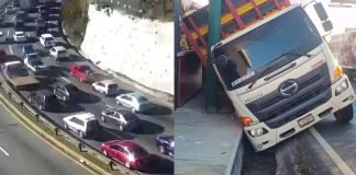 En los kilómetros 19 y 20.5 de la ruta Interamericana se reportan dos vehículos encunetados en dirección al occidente. Foto La Hora: PMT de Mixco.