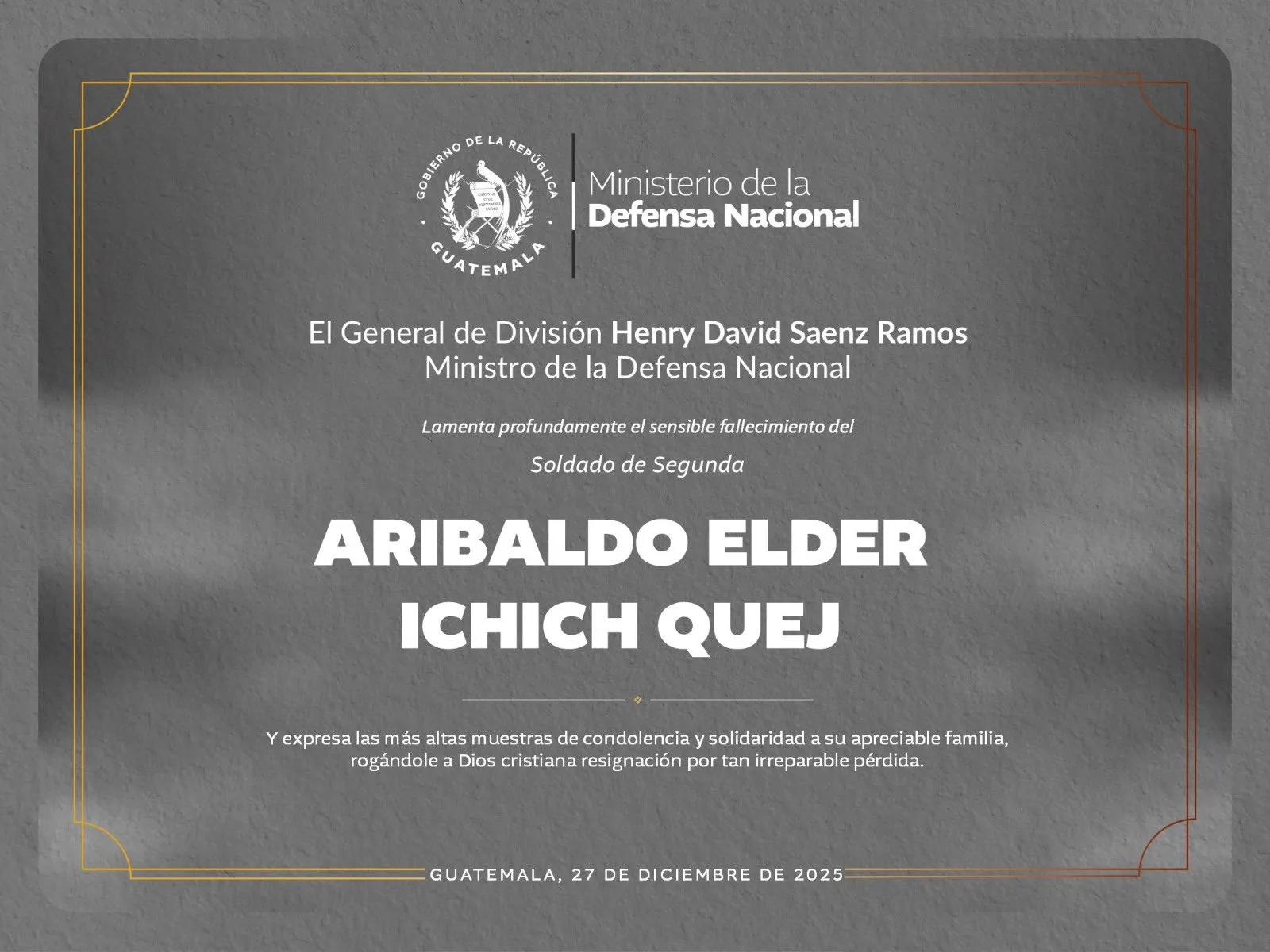 Fuente: Ejército de Guatemala