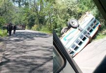 Los cuerpos de socorro no han informado de víctimas mortales tras el accidente. Foto La Hora: Patulul Such.