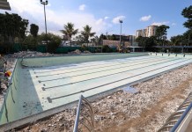 Inician remodelación en piscina de la zona 15. Foto La Hora: CDAG