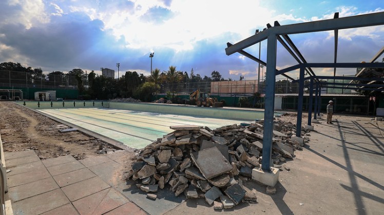 Inician remodelaci&oacute;n en piscina de la zona 15. Foto La Hora: CDAG
