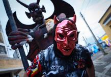 Efigie de 5 metros protagoniza quema del diablo en la zona 5 El presidente estadounidense, Donald Trump, se convirtió en la figura de la tradicional quema del diablo en la zona 5. Foto La Hora: Daniel Ramírez