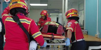 Un trabajador del programa Limpia y Verde resultó herido tras ser atropellado. Foto La Hora: CBM.