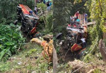 Video: Bus extraurbano cae a barranco tras impactar contra vehículo Accidente de bus extraurbano registrado en Huehuetenango. Foto La Hora: Redes Sociales