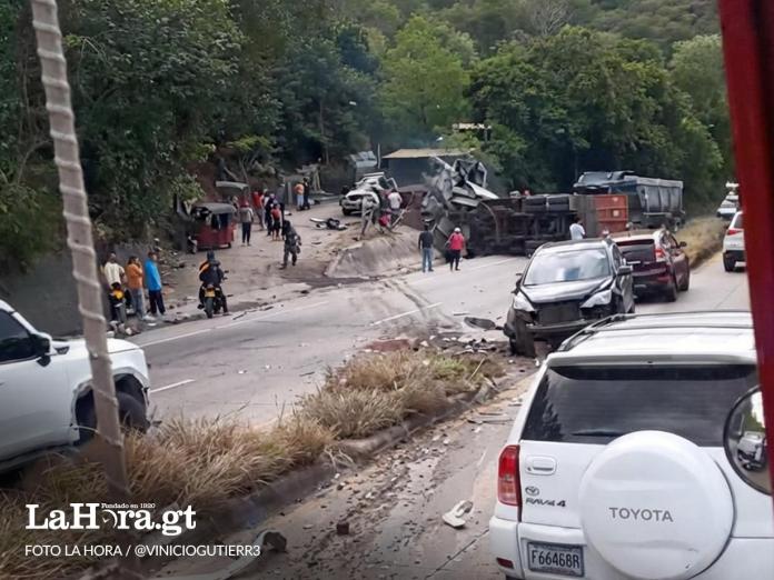 Accidente sobre ruta al Atlántico. Foto La Hora: @viniciogutierr3