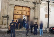 Allanamiento realizado en el Museo de Arte Colonial de La Antigua Guatemala. Foto La Hora: MP