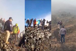 Localizan grupos de turistas con guías no autorizados escalando cráter MacKenney