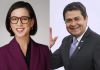 Exfiscal de indultos del Departamento de Justicia de Estados Unidos, Elizabeth Oyer y expresidente hondureño Juan Orlando Hernández. Foto: La Hora.