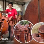 Montadura artesanal guatemalteca, elaborada por Óscar Carrillo, que llegó al Vaticano como obsequio para el Papa León XIV.