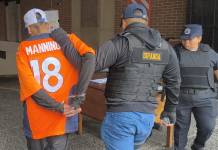 Desbaratan supuestas guaridas del Barrio 18 en San Pedro Ayampuc. Foto La Hora: PNC.