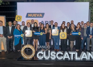 De izquierda a derecha: Rafael Barrientos, director regional de tecnología y transformación digital; Rocío Rendón, jefe de mercadeo; y Carlos Orantes, gerente comercial y de agencias. Foto: Cortesía CUSCATLAN.