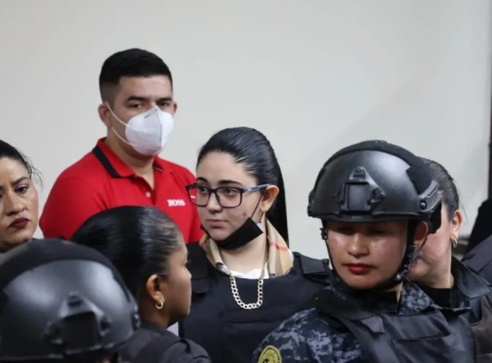 María Fernanda Bonilla y su guardaespaldas, José Luis Marroquín Ovalle, acusados por la muerte de Melisa Palacios. Foto La Hora: Instituto de la Víctima