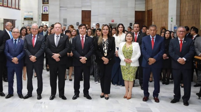 El bloque dominante de magistrados de la Corte Suprema de Justicia. Foto La Hora: OJ.