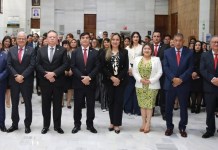 El bloque dominante de magistrados de la Corte Suprema de Justicia. Foto La Hora: OJ.