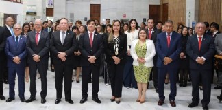 El bloque dominante de magistrados de la Corte Suprema de Justicia. Foto La Hora: OJ.