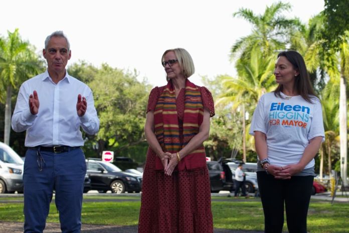 Candidata Eileen Higgins Candidata a la alcaldía de Miami, Eileen Higgins, durante campaña electoral. Foto la Hora: Eileen Higgins