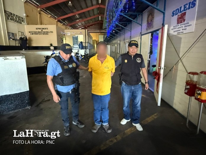 PNC confirmó la captura de Marvin González Chinchilla, de 46 años, en Masagua, Escuintla. Foto La Hora: PNC.