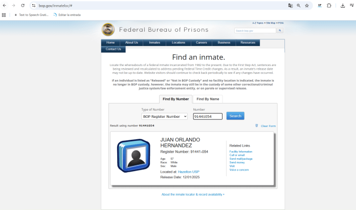 Expresidente Juan Orlando Hernández