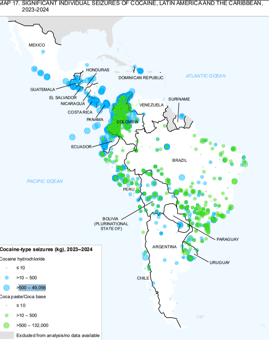 incautaciones por país