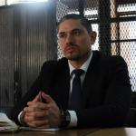 Carlos García Rubio, ex tercer viceministro de Prevención de Gobernación, ante el Tribunal Cuarto de Sentencia Penal este 10 de diciembre. Foto La Hora: Daniel Ramírez.