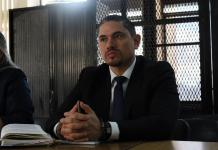 Arranca juicio contra exviceministro García Rubio, que se declara inocente de la muerte de Hansel Szarata Carlos García Rubio, ex tercer viceministro de Prevención de Gobernación, ante el Tribunal Cuarto de Sentencia Penal este 10 de diciembre. Foto La Hora: Daniel Ramírez.