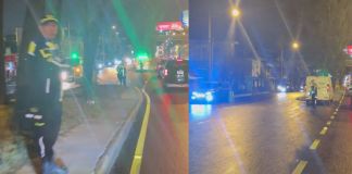 Carril reversible habilitado en la zona 18 por la Policía MT. Foto La Hora: Captura de pantalla