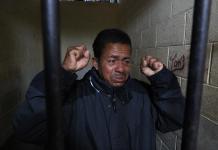 Marvin González Chinchilla presunto responsable de la muerte de un niño en San Juan Sacatepéquez da declaraciones. Foto La Hora: Daniel Ramírez.