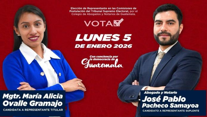 Alicia Ovalle Gramajo y José Pablo Samayoa aspiran integrar la Comisión de Postulación del TSE. Foto La Hora: Redes Sociales.