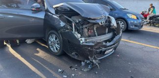 Kilómetro 80 de la Ruta Nacional 14, se reporta una múltiple colisión en el lugar. Foto La Hora: Asonbomd.