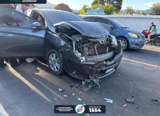 Kilómetro 80 de la Ruta Nacional 14, se reporta una múltiple colisión en el lugar. Foto La Hora: Asonbomd.