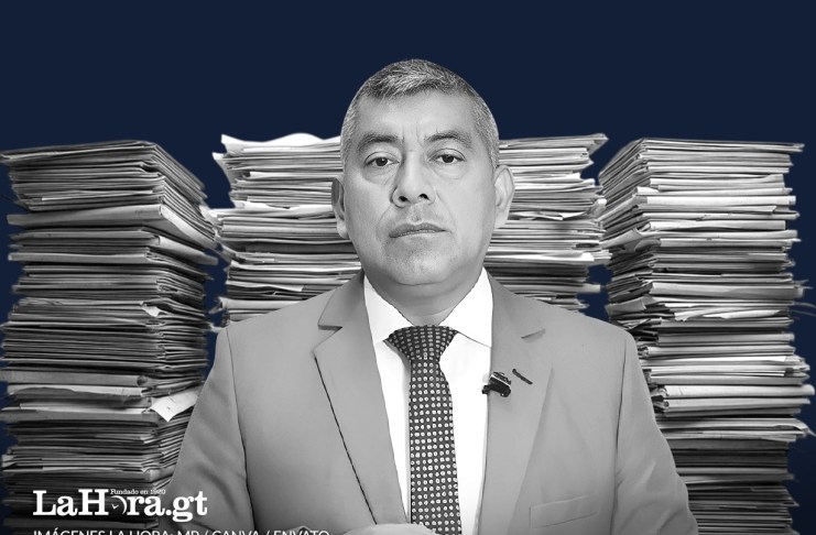 Los números que retratan el giro de la FECI tras la llegada de Rafael Curruchiche a su cabeza. Predominan las desestimaciones, cierres de casos y absoluciones. Diseño La Hora: Alejandro Ramírez.