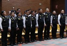 El grupo de diez investigadores concluyó su formación con una clausura en la Universidad Rafael Landívar. Foto La Hora: Ministerio de Gobernación