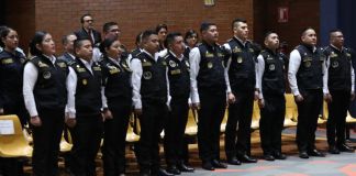 El grupo de diez investigadores concluyó su formación con una clausura en la Universidad Rafael Landívar. Foto La Hora: Ministerio de Gobernación