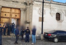 Diligencias del MP en el Museo de Arte Colonial en La Antigua. Foto La Hora: Ministerio Público