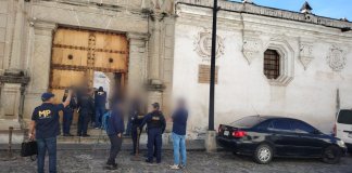 Diligencias del MP en el Museo de Arte Colonial en La Antigua. Foto La Hora: Ministerio Público