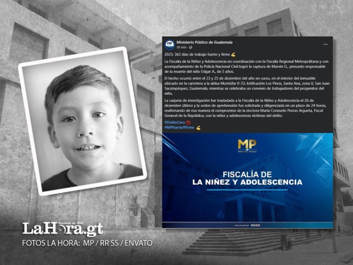 El niño Edgar Gadiel Alvarado Castellanos fue localizado muerto durante la madrugada de Navidad, en una finca de San Juan Sacatepéquez.